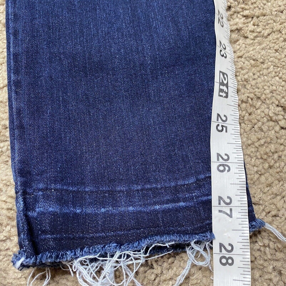 Banana Republic High Rise Skinny stretch Jeans Women's 30/10 Dark Wash Raw Hem - Picture 8 of 8